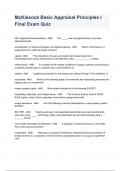 McKissock Basic Appraisal Principles I Final Exam Quiz