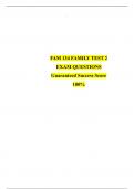 FAM 134 FAMILY TEST 2 EXAM QUESTIONS Guaranteed Success Score 100%