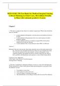 MED SURG 250 Test Bank for Medical Surgical Nursing Critical Thinking in Client Care, 4th Edition Priscilla LeMon with rationale graded A+Latest.