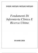 INF01 MED01 MED42 MED45 FONDAMENTI DI INFERMIERIA CLINICA E RICERA ULTIMO ESAME