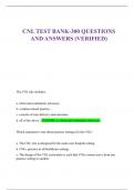 CNL TEST BANK-300 QUESTIONS  AND ANSWERS (VERIFIED)