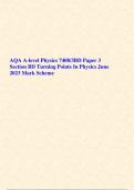 AQA A-level Physics 7408/1/2/3A/3BD Paper 1,2,3A & 3BD  June 2023  with Mark Schemes