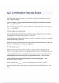 ACI Certification Practice Exam Questions with correct Answers 2024( A+ GRADED 100% VERIFIED).