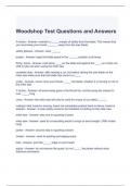 Woodshop Test Questions and Answers 