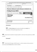 PEARSON EDEXCEL GCSE JUNE 2023 BIOLOGY TRICICAL SCIENCE 1BIO PAPER 2F FOUNDATION QUESTION AND ANSWERS 