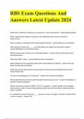 RBS Exam Questions And Answers Latest Update 2024