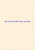 AQA AS Physics 7407/1 Paper 1 June 2023 