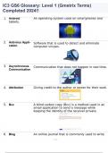 IC3 GS6 Glossary: Level 1 (Gmetrix Terms) Completed 2024!!