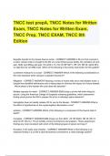 TNCC test prepA, TNCC Notes for Written Exam, TNCC Notes for Written Exam, TNCC Prep, TNCC EXAM, TNCC 8th Edition