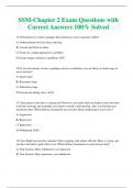 SSM-Chapter 2 Exam Questions with  Correct Answers 100% Solved 