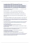 ATI  Leadership Proctored Focus, Proctored Remediation and Proctored Remediation QUESTIONS AND FULL CORRECT ANSWERS 2023/2024