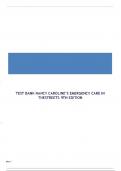 TEST BANK NANCY CAROLINE’S EMERGENCY CARE IN THE STREETS 9TH EDITION BY NANCY L. CAROLINE ISBN- 1284274047, ALL CHAPTERS | COMPLETE GUIDE A+