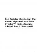 Test Bank for Microbiology The Human Experience 1st Edition By John W. Foster Zarrintaj Aliabadi Joan L. Slonczewski||ISBN NO-10,0393906094 ||ISBN NO-13,978-0393906097||All Chapters||Complete Guide A+