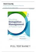 Test Bank For Nursing Delegation and Management of Patient Care 2nd Edition by Kathleen Motacki, Kathleen Burke||ISBN NO:10,9780323321099||ISBN NO:13,978-0323321099||All Chapters||Complete Guide A+