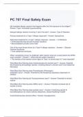 PC 707 Final Safety Exam Questions and Answers 2024