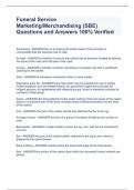 Funeral Service Marketing/Merchandising (SBE) Questions and Answers 100% VerifiedFuneral Service Marketing/Merchandising (SBE) Questions and Answers 100% VerifiedFuneral Service Marketing/Merchandising (SBE) Questions and Answers 100% Verified