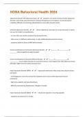 HOSA Behavioral Health 2024|393 Exam Study Questions with 100% Correct Answers | Verified |46 Pages