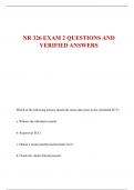 NR 326 EXAM 2 QUESTIONS AND  VERIFIED ANSWERS