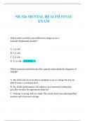 NR 326 MENTAL HEALTH FINAL  EXAM