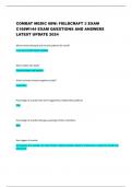 COMBAT MEDIC 68W: FIELDCRAFT 3 EXAM C168W144 EXAM QUESTIONS AND ANSWERS LATEST UPDATE 2024 