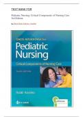  TEST BANK for Davis Advantage for Pediatric Nursing: Critical Components of Nursing Care 3rd Edition by Rudd and Kocisko. Plus, the Next Generation NCLEX Q&A |2024 edition