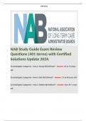 NAB Study Guide Exam Review Questions (401 terms) with Certified Solutions Update 2024. Terms like:  Gerontologists Categories - How is Young-Old Defined? - Answer: 65 to 74 years old.....