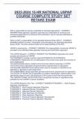 2023-2024 15-HR NATIONAL USPAP  COURSE COMPLETE STUDY SET  RETAKE EXAM