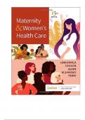 Test Bank for Maternity & Women’s Health Care, 13th Edition, Lowdermilk