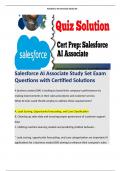 Salesforce AI Associate Study Set Exam Questions with Certified Solutions.  