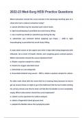 2022-23 Med-Surg HESI Practice Questions & Answers (A+GRADED 100%VERIFIED)