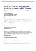  APEA 3P Exam Prep- Sexual Health Questions and Answers 2024 Graded A