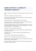 NASM CHAPTER 7: FLEXIBILITY TRAINING CONCEPTS EXAM QUESTIONS AND ANSWERS 2024( A+ GRADED 100% VERIFIED).