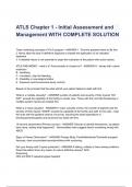 ATLS Chapter 1 - Initial Assessment and Management WITH COMPLETE SOLUTION