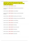 ACLS Pre-Course Self-Assessment Test Exam Questions and Answers all answers 100%correctly verified 2024 Rated A+