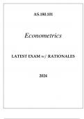 AS.180.101 ECONOMETRICS THEORY STUDY GUIDE 2024