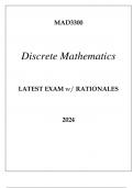 MAD3300 DISCRETE MATHEMATICS LATEST EXAM WITH RATIONALES 2024