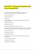 SPēD SFPC - Study Guide questions with correct answers 2024