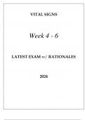 VITAL SIGNS WEEK 4 - 6 LATEST EXAM WITH RATIONALES 2024.