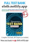 TEST BANK FOR ELEMENTARY STATISTICS, 14TH EDITION BY MARIO TRIOLA