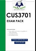 CUS3701 EXAM PACK 2024