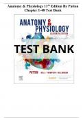 Anatomy & Physiology 11th Edition By Patton Chapter 1-48 Test Bank - Q&A with referrals (Scored A+) - 2024 Update