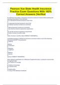 Pearson Vue State Health Insurance Practice Exam Questions With 100% Correct Answers |Verified