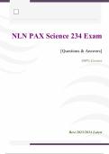 NLN PAX Science 234 Exam - Questions & Answers (Rated A+) Best 2024 