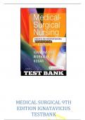 MEDICAL SURGICAL 9TH EDITION IGNATAVICIUS TESTBANK