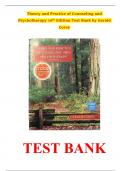 Test Bank for Theory and Practice of Counseling and Psychotherapy 10th Edition by Gerald Corey