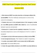 EMR Final Exam Complete Questions And Answers 2023