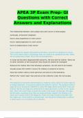  APEA 3P Exam Prep- GI Questions with Correct Answers and Explanations