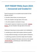 Bundle for EMT FISDAP FINAL Exam Study Guide | 2024 Guide | Graded A+