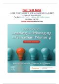 Test Bank For Yoder-Wise’s Leading And Managing In Canadian Nursing, 2nd Edition, Patricia S. Yoder-Wise, Janice Waddell, Nancy Walton