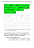 MCL5903 January February Portfolio 2024 (COMPLETE ANSWERS) - DUE 19 January 2024